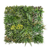 Panou plante artificiale verzi galbene 100x100 cm