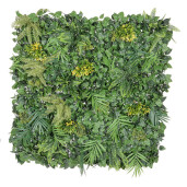 Panou plante artificiale verzi galbene Hawaian 100x100 cm