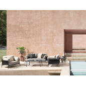 Set 3 ghivece flori fibra sticla caramizie Tressage Ø24,5x36,5h; ø30,5x47,5h; ø37,5x55,5h