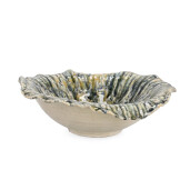 Bol decorativ teracota verde bej Esma Ø34,5x12h