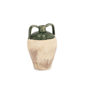 Vaza flori teracota natur verde Amphora Ø19,5x33h