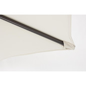 Umbrela de gradina cu picior din aluminiu negru si copertina textil crem Kalife Ø 300 cm x 242 h