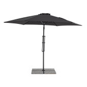 Umbrela de gradina cu picior din fier negru si copertina textil gri antracit Sorrento Ø 300 cm x 243 h