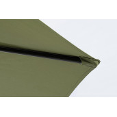Umbrela de gradina cu picior din fier gri antracit si copertina textil verde Texas Ø 300 cm x 260 h