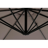 Umbrela de gradina cu picior din fier gri antracit si copertina textil bej Texas Ø 300 cm x 260 h