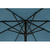 Umbrela gradina textil albastru otel negru Kalife Ø300x242h