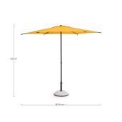 Umbrela gradina maro galben Samba 270x220 cm