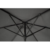 Umbrela gradina textil gri otel negru Kalife Ø270x235h