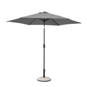 Umbrela gradina textil gri otel negru Kalife Ø270x235h