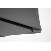 Umbrela gradina textil gri otel negru Kalife Ø300x242h