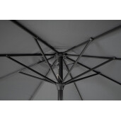 Umbrela gradina textil gri otel negru Kalife Ø300x242h