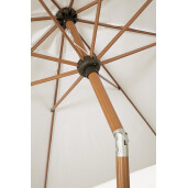 Umbrela gradina textil alb otel natur Palinuro Ø300x246h