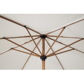 Umbrela gradina textil alb otel natur Palinuro Ø300x246h
