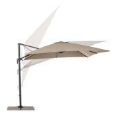 Umbrela gradina gri charcoal taupe Siviglia 300x300x235h