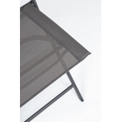 Set 4 scaune gradina, terasa otel textilen gri charcoal Martinez 46x58x80h