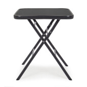 Masa gradina, terasa pliabila otel sticla neagra Martinez 60x60x70h