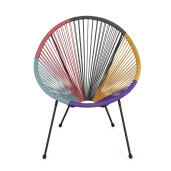 Set 4 fololii otel textil multicolor Parker 72x78x89h