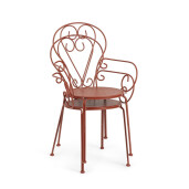 Set 4 scaune otel caramiziu Etienne 49x49x89 cm