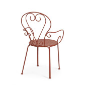 Set 4 scaune otel caramiziu Etienne 49x49x89 cm