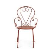 Set 4 scaune otel caramiziu Etienne 49x49x89 cm