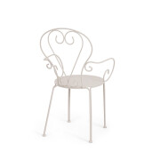 Set 4 scaune otel bej Etienne 49x49x89 cm