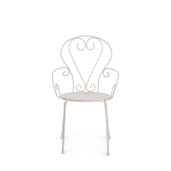 Set 4 scaune otel bej Etienne 49x49x89 cm