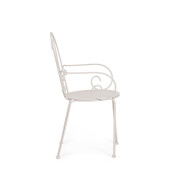 Set 4 scaune otel bej Etienne 49x49x89 cm