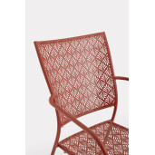 Set 4 scaune otel caramiziu Lizette 54x55x89 cm