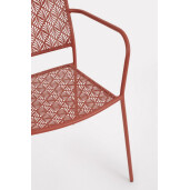 Set 4 scaune otel caramiziu Lizette 54x55x89 cm