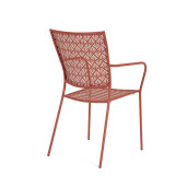 Set 4 scaune otel caramiziu Lizette 54x55x89 cm