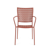 Set 4 scaune otel caramiziu Lizette 54x55x89 cm