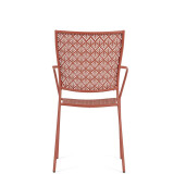 Set 4 scaune otel caramiziu Lizette 54x55x89 cm