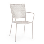 Set 4 scaune otel bej Lizette 54x55x89 cm
