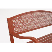 Banca gradina otel caramiziu Lizette 123x55x84 cm