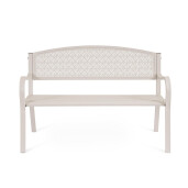 Banca gradina otel bej Lizette 123x55x84 cm