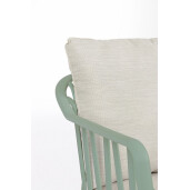 Set mobilier gradina otel verde textil bej Nixie 51x40 cm, 65x45 cm, 77x64x68 cm, 121x64x68 cm