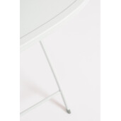 Set mobilier gradina otel alb Yvonne A:44x50x85h ; 70x70x72h