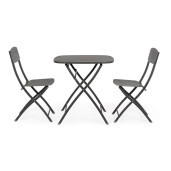 Set mobilier gradina otel gri Yvonne 44x50x85h ; 70x70x72h