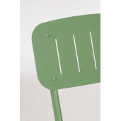 Set mobilier gradina masa, 2 scaune otel verde Yvonne 44x50x85h, 70x70x72h