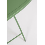 Set mobilier gradina masa, 2 scaune otel verde Yvonne 44x50x85h, 70x70x72h