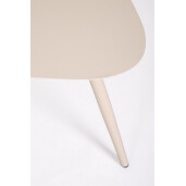 Set 2 masute cafea otel champagne Yvonne 54.5x52.5x45h; 96x55x35h