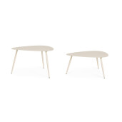 Set 2 masute cafea otel champagne Yvonne 77.5x73.5x35h; 77.5x73.5x45h