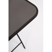 Masa gradina, terasa pliabila otel gri charcoal Yvonne 110x70x72h