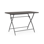 Masa gradina, terasa pliabila otel gri charcoal Yvonne 110x70x72h