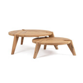 Set 2 masute lemn maro Camden 80x37 cm, 100x45 cm