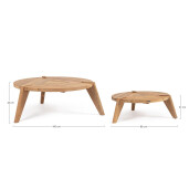 Set 2 masute lemn maro Camden 80x37 cm, 100x45 cm