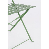 Set mobilier gradina masa, 2 scaune otel verde Austin 41x46x80x44h1(x2); ø60x71h