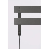 Set mobilier gradina masa, 2 scaune otel gri charcoal Austin 41x46x80x44h1(x2); ø60x71h