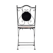 Set 2 scaune pliabile otel ceramica multicolora Santorini 38x46x92h