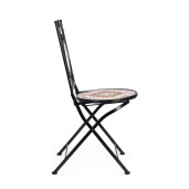 Set 2 scaune pliabile otel ceramica multicolora Santorini 38x46x92h